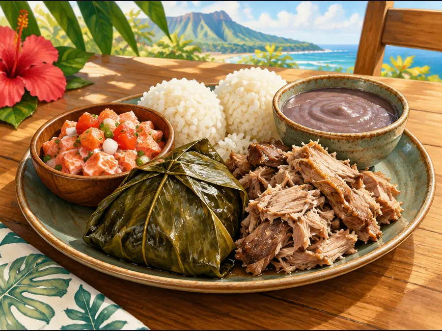 Illustrative Hawaiʻi scene for Highway Inn Kakaʻako