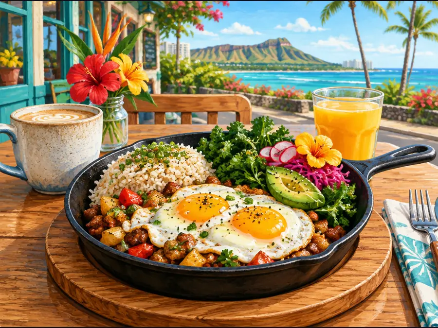 Illustrative Hawaiʻi scene for Koko Head Café