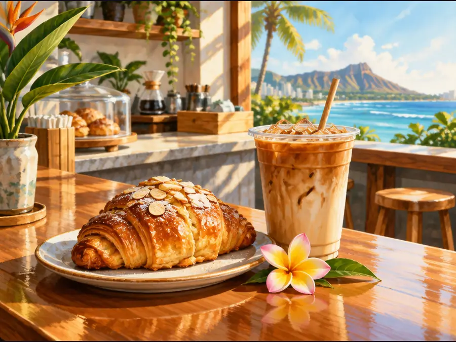 Illustrative Hawaiʻi scene for Morning Brew Kailua
