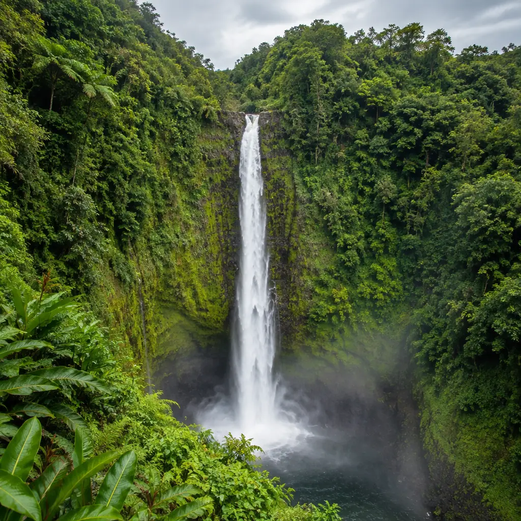 Illustrative Hawaiʻi scene for ʻAkaka Falls State Park
