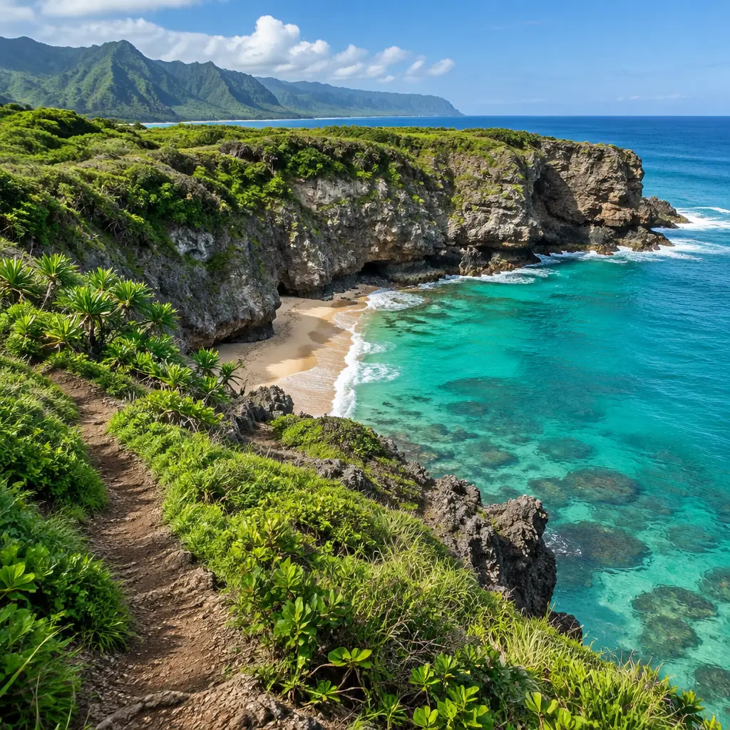 Illustrative Hawaiʻi scene for Māhāʻulepū Heritage Trail