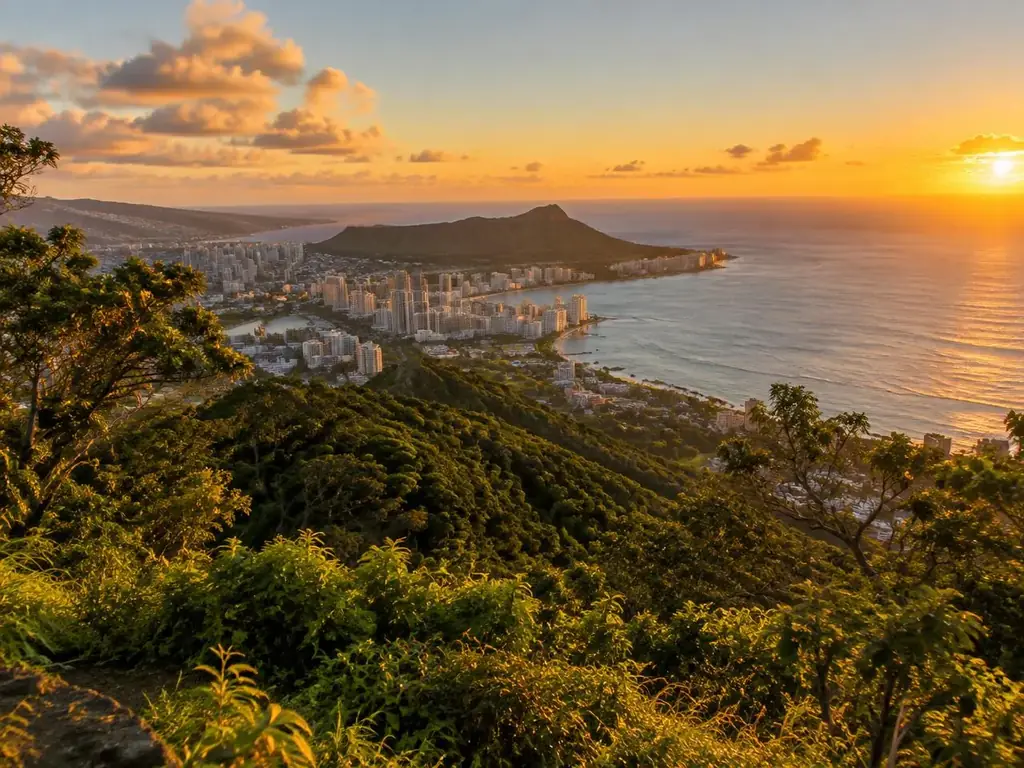 Illustrative Hawaiʻi scene for Puʻu ʻUalakaʻa State Wayside