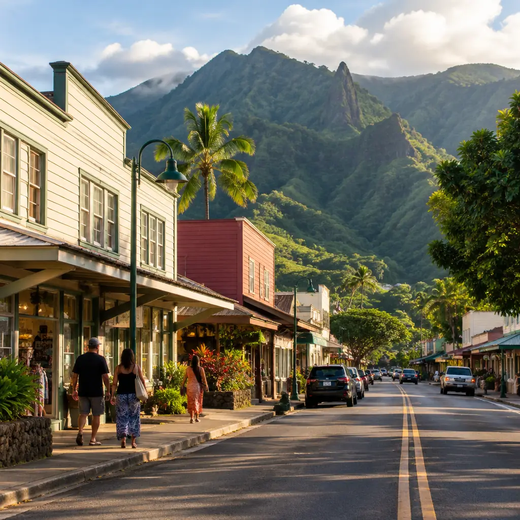 Illustrative Hawaiʻi scene for Wailuku Town